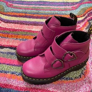 Devon Heart Leather Platforms